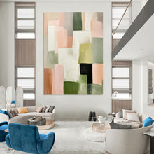 Load image into Gallery viewer, Minimalist Abstract Art, Neutral Blocks for Serene Bedroom & Modern Office LargeART2260