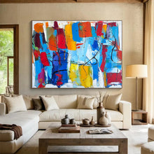 Load image into Gallery viewer, Color - Explosion Abstract Painting on Canvas - “Vibrant Energy” DKH605