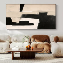 Load image into Gallery viewer, Monochrome Geometric Fusion Acrylic Art, Fit for Minimalist Home & Library LargeART1038