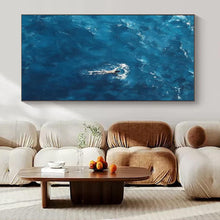 Load image into Gallery viewer, Solitary Swimmer in Blue Acrylic Art, Perfect for Beach House Bedroom & 冥想 Yoga Studio LargeART1065