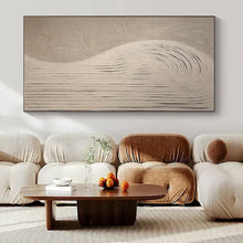 Load image into Gallery viewer, Beige Curved Texture Art for Modern Bedroom Retreat & Zen - like Spa Lounge LargeART0958
