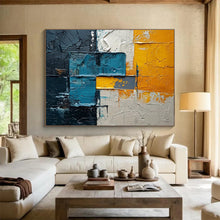 Load image into Gallery viewer, Mixed - Color Geometric Abstract Painting with Thick Textures for Industrial Loft & Creative Studio DKH276