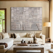 Load image into Gallery viewer, Custom Large Gray - Textured Wave Pattern – Great for Minimalist Office & Modern Art - Themed Library LargeART0719