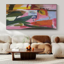 Load image into Gallery viewer, Pink - Toned Abstract Shapes Painting - Suited for Feminine Boudoir & Chic Boutique LargeART1410