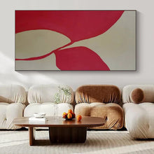 Load image into Gallery viewer, Red & Beige Abstract Petal - Like Acrylic Art, Fit for Romantic Bedroom & Floral - Themed Lounge LargeART0998