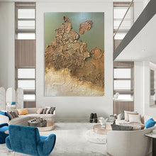 Load image into Gallery viewer, “Crackled Earth Textures” - Abstract Landscape Art on Canvas DKH1509