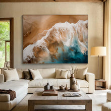 Load image into Gallery viewer, Large Aerial Beach View Art - Ideal for Modern Beach House & Travel - Themed Gallery LargeART0766