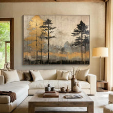 Load image into Gallery viewer, Golden Forest Landscape - Cozy Living Room Art LargeART1575