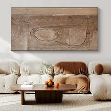 Load image into Gallery viewer, Abstract Brown Symbol Abstract Canvas Painting, Ideal for Rustic Office & Art - Curious Hallway LargeART1201