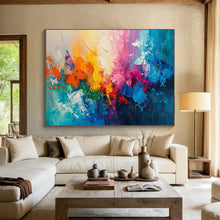 Load image into Gallery viewer, Vibrant Color Burst Abstract Composition Abstract acrylic painting DLZ049