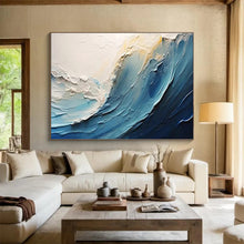 Load image into Gallery viewer, Textured Ocean Wave Abstract Painting DKH527