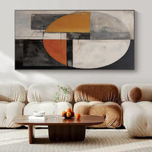 Load image into Gallery viewer, Circular Geometric Composition Abstract Canvas Painting, Ideal for Modern Dining Room & Artistic Lounge LargeART1208