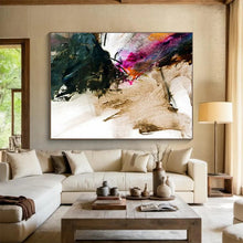 Load image into Gallery viewer, Expressive Abstract Ink - Style Painting On Canvas DKH394