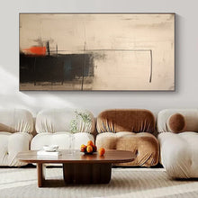 Load image into Gallery viewer, Black, White, and Red Abstract Canvas Painting, Great for Bold Living Room & Creative Agency LargeART1291