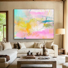 Load image into Gallery viewer, Pastel Whimsy Colorful Abstract Painting DKH501