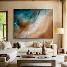 Load image into Gallery viewer, Custom Large Beach Wave Resin - Like Art - Perfect for Coastal Bedroom & Beachfront Café LargeART0765
