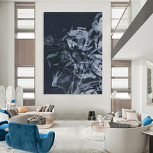 Load image into Gallery viewer, Layered Floral in Gray – Abstract Flower Watercolor DTP240