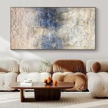 Load image into Gallery viewer, Blue - Gray Textured Abstract Art for Coastal Home Office & Modern Art Café LargeART0965