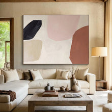 Load image into Gallery viewer, Pastel - Toned Abstract Painting on Canvas: Soft - Shaped Abstraction DKH578