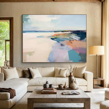 Load image into Gallery viewer, Soft Toned Coastal Abstract - Tranquil Living Room or Bedroom Art LargeART1539