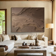 Load image into Gallery viewer, Textured Beige Sand Dunes Abstract acrylic painting DLZ095