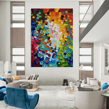 Load image into Gallery viewer, “Colorful Dot - Patterned Abstract” - Pop - Art - Inspired Art on Canvas DKH1592