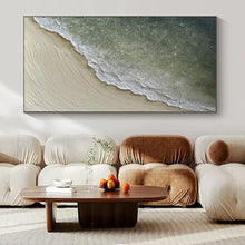 Load image into Gallery viewer, Coastal Shoreline Textured Art, Ideal for Beach House Living Room & Seaside Café LargeART1084