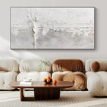 Load image into Gallery viewer, Textured White Minimalist Acrylic Art, Suited for Modern Entryway & Gallery Wall LargeART1016