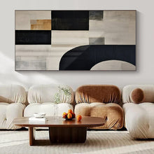 Load image into Gallery viewer, Mixed Geometric Abstract Painting, Ideal for Eclectic Living Room & Modern Dining Area LargeART1373