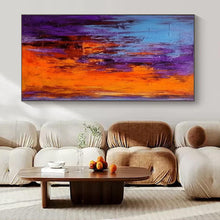 Load image into Gallery viewer, Purple - Orange Abstract Clash Acrylic Art, Perfect for Music Room & Eclectic Den LargeART1032