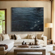 Load image into Gallery viewer, “Dark Ocean Waves” - Realistic - Inspired Abstract Acrylic, Suits Coastal Living Room and Nautical Library DLZ263