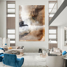 Load image into Gallery viewer, Textured Earth Tones – Brown, Gray, and White Layered Abstract DTP209