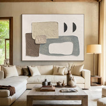 Load image into Gallery viewer, Neutral Textured Abstract Art – Perfect for Scandinavian - Style Nursery & Calm Office Breakroom LargeART0679