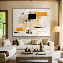 Load image into Gallery viewer, Large - Scale Warm - Toned Geometric Abstract Acrylic Art for Living Room & Office Lounge LargeART0404