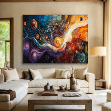 Load image into Gallery viewer, Cosmic Swirl “Galaxy Dreams” Painting on Canvas, Abstract Space Art DKH815
