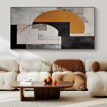 Load image into Gallery viewer, Interlocking Geometric Forms Abstract Canvas Painting, Great for Contemporary Gallery & Design - Focused Studio LargeART1207