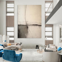 Load image into Gallery viewer, “Crossed Lines” – Thin black lines, soft gray, minimalist geometric forms DTP370