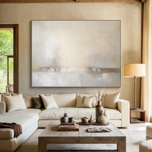 Load image into Gallery viewer, Neutral - Toned Minimalist Abstract Painting On Canvas for Modern Office & Minimalist Bedroom DKH331