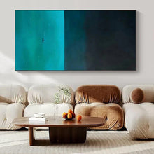 Load image into Gallery viewer, Large - Scale Hand - painted Solitary Boat on Turquoise Sea Acrylic Art for Serene Bedrooms LargeART0194