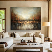 Load image into Gallery viewer, Autumn Forest Reflection Abstract acrylic painting DLZ060