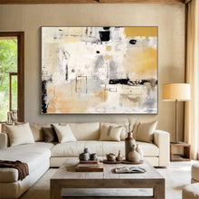 Load image into Gallery viewer, Neutral Tones Abstract Geometric Shapes Abstract acrylic painting DLZ061