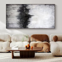 Load image into Gallery viewer, Monochrome Landscape Abstract Canvas Painting, Great for Minimalist Bedroom & Nature - Inspired Lounge LargeART1147