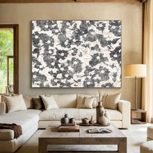 Load image into Gallery viewer, Monochrome Floral Pattern - Chic Living Room or Bedroom Art LargeART1491