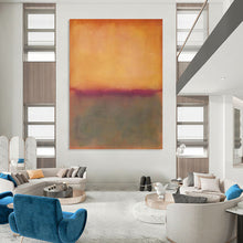 Load image into Gallery viewer, “Orange and Purple Color Blocks” - Orange, Purple, Grey Abstract Art on Canvas DKH1239