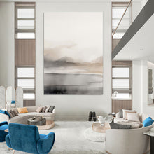 Load image into Gallery viewer, Brown - Gray Abstract Watercolor Landscape, Ideal for Earth - Toned Living Room & Thoughtful Study LargeART2060