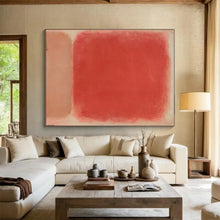 Load image into Gallery viewer, Soft Red Rectangles Art for Minimalist Bedroom & Calming Yoga Studio LargeART0895