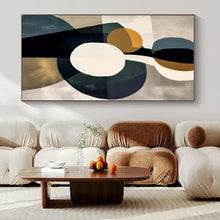 Load image into Gallery viewer, Geometric Shape Abstract in Neutrals Canvas Painting, Perfect for Scandinavian - Style Bedroom & Modern Library LargeART1249