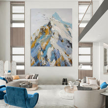 Load image into Gallery viewer, “Majestic Mountain Peaks” Abstract Impasto Landscape Painting on Canvas, Bold Decor DKH955