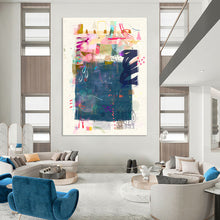 Load image into Gallery viewer, Whimsical Abstract Collage, Suited for Bohemian Bedroom & Art - Loving Library LargeART1822