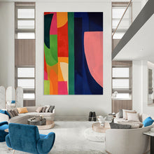 Load image into Gallery viewer, Colorful Geometric Abstract - Great for Playful Kids’ Room & Art Gallery LargeART2369